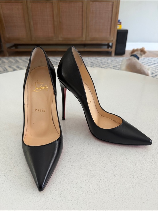 Christian Louboutin Shoes - Christian Louboutin So Kate Black Leather Stiletto Pump with Red Soles